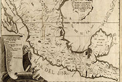 Plano de la Nueva España, de José Antonio de Alzate y Ramírez (1769).  Fuente: Centro de Estudios de Historia de México Carso Fundación Carlos Slim