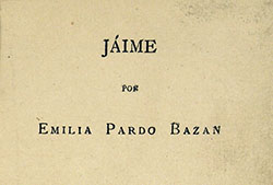 Portada de «Jaime», Madrid, Imprenta de A. J. Alaria, 1881 (Fuente: Biblioteca Lázaro Galdiano).