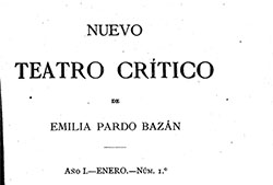 Portada de «Nuevo Teatro Crítico», año I, n.º 1, enero de 1891 (Fuente: Biblioteca Digital Hispánica).