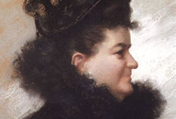 Retrato de Emilia Pardo Bazán por Joaquín Vaamonde, 1896 - Museo de Belas Artes da Coruña (Fuente: Wikipedia).