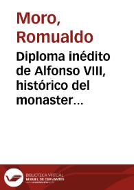 Diploma inédito de Alfonso VIII, histórico del monasterio cisterciense de San Andrés de Arroyo y del municipio de Perazancas en la provincia de Palencia