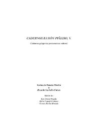 Cadernos Ramón Piñeiro, V (Cadernos galegos de pensamento e cultura). Cartas de Ramón Piñeiro a Ricardo Carballo Calero