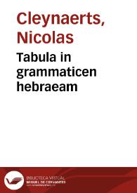 Tabula in grammaticen hebraeam