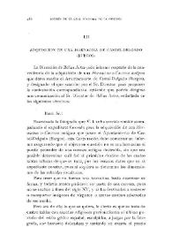 Adquisición de una hornacina de Castel-Delgado (Burgos)