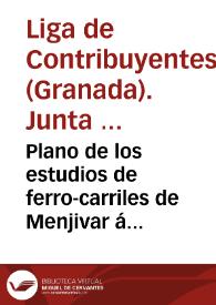 Plano de los estudios de ferro-carriles de Menjivar á Granada, de Linares á Almería, de Puente Genil á Linares y de Murcia á Granada