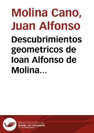 Descubrimientos geometricos de Ioan Alfonso de Molina Cano ...