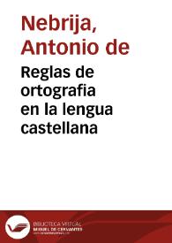 Reglas de ortografia en la lengua castellana