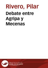 Debate entre Agripa y Mecenas