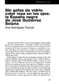 Sin gafas de vidrio color rosa en los ojos: la España negra de José Gutiérrez Solana
