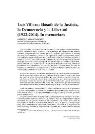 Luis Villoro: filósofo de la Justicia, la Democracia y la Libertad (1922-2014). In memoriam