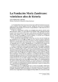 La Fundación María Zambrano: 25 años de historia
