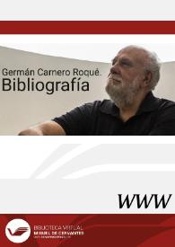 Germán Carnero Roqué. Bibliografía