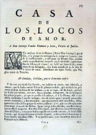Casa de los locos de amor / Francisco de Quevedo | Biblioteca Virtual Miguel de Cervantes