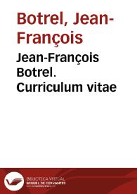 Jean-François Botrel. Curriculum vitae | Biblioteca Virtual Miguel de Cervantes