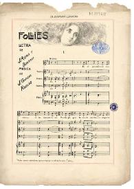 Follies / música de J. Garcia Robles; lletra de J. Riera y Bertrán | Biblioteca Virtual Miguel de Cervantes