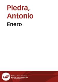 Enero / Antonio Piedra | Biblioteca Virtual Miguel de Cervantes
