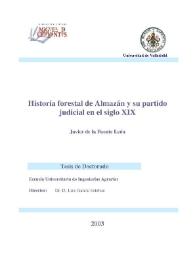Historia forestal de Almazán y su partido judicial en el siglo XIX / Javier de la Fuente León | Biblioteca Virtual Miguel de Cervantes