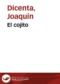 El cojito / Joaquín Dicenta | Biblioteca Virtual Miguel de Cervantes