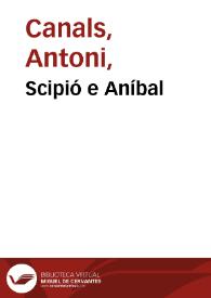 Scipió e Aníbal | Biblioteca Virtual Miguel de Cervantes