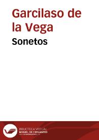 Sonetos / Garcilaso de la Vega; edición de Ramón García González | Biblioteca Virtual Miguel de Cervantes
