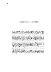La despedida de los cómicos / Ramón de la Cruz; edición de Antonio Díez Mediavilla | Biblioteca Virtual Miguel de Cervantes