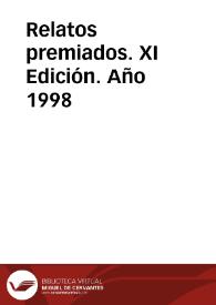Relatos premiados. XI Edición. Año 1998 | Biblioteca Virtual Miguel de Cervantes