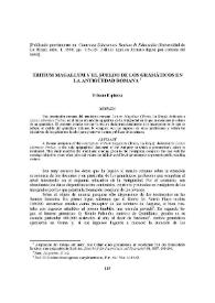Tritium Magallum y el sueldo de los gramáticos en la antigüedad romana / Urbano Espinosa | Biblioteca Virtual Miguel de Cervantes