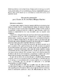 Discurso de contestación por el Excmo. Sr. D. José María Blázquez Martínez | Biblioteca Virtual Miguel de Cervantes