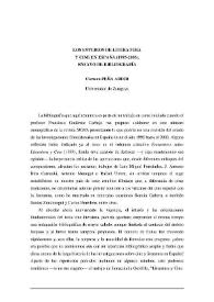 Los estudios de literatura y cine en España (1995-2003). Ensayo de bibliografía / Carmen Peña Ardid | Biblioteca Virtual Miguel de Cervantes