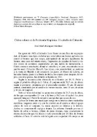Cultos solares en la Península Hispánica. El caballo de Calaceite / José María Blázquez Martínez | Biblioteca Virtual Miguel de Cervantes