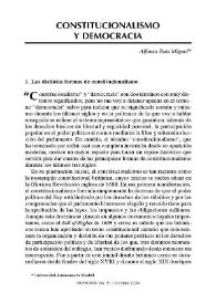 Constitucionalismo y democracia | Biblioteca Virtual Miguel de Cervantes