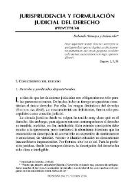 Jurisprudencia y formulación judicial del derecho | Biblioteca Virtual Miguel de Cervantes