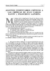 Algunos comentarios críticos a las críticas de Juan Carlos Bayón y Francisco Laporta | Biblioteca Virtual Miguel de Cervantes