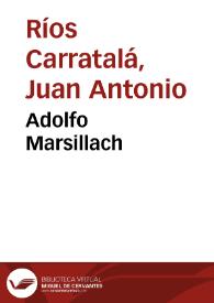 Adolfo Marsillach | Biblioteca Virtual Miguel de Cervantes