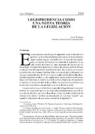 Legisprudencia como una nueva teoría de la legislación | Biblioteca Virtual Miguel de Cervantes