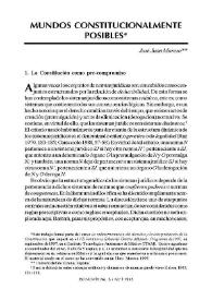 Mundos constitucionalmente posibles / José Juan Moreso | Biblioteca Virtual Miguel de Cervantes