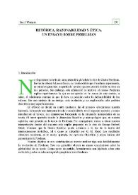 Retórica, razonabilidad y ética. Un ensayo sobre Perelman | Biblioteca Virtual Miguel de Cervantes