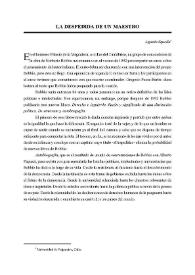 La despedida de un maestro / Agustín Squella | Biblioteca Virtual Miguel de Cervantes