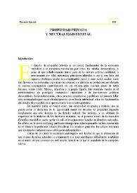 Propiedad privada y neutralidad estatal | Biblioteca Virtual Miguel de Cervantes