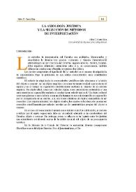 La axiología jurídica y la selección de métodos de interpretación | Biblioteca Virtual Miguel de Cervantes