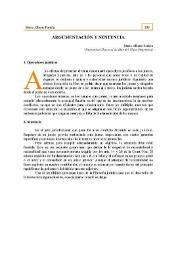 Argumentación y sentencia | Biblioteca Virtual Miguel de Cervantes