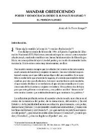 Mandar obedeciendo / Jesús de la Torre Rangel | Biblioteca Virtual Miguel de Cervantes