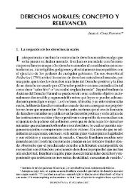Derechos morales: concepto y relevancia / Juan A. Cruz Parcero | Biblioteca Virtual Miguel de Cervantes