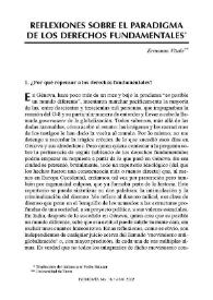 Reflexiones sobre el paradigma de los derechos fundamentales / Ermanno Vitale | Biblioteca Virtual Miguel de Cervantes