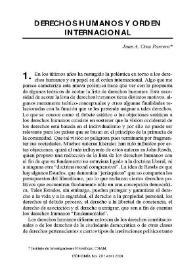 Derechos Humanos y orden internacional / Juan Antonio Cruz | Biblioteca Virtual Miguel de Cervantes