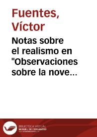 Notas sobre el realismo en "Observaciones sobre la novela contemporánea en España" / Víctor Fuentes | Biblioteca Virtual Miguel de Cervantes