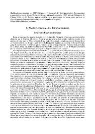 El Monte Testaccio en el Imperio Romano / José María Blázquez Martínez | Biblioteca Virtual Miguel de Cervantes