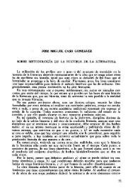 Sobre metodología de la historia de la literatura / José Miguel Caso González | Biblioteca Virtual Miguel de Cervantes
