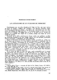 Las acotaciones en los diálogos de Peribáñez / Francisco Mundi Pedret | Biblioteca Virtual Miguel de Cervantes