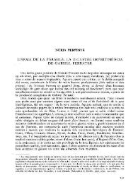 L'arma de la paraula: La il·lustre impertinència de Gabriel Ferrater / Núria Perpinyà | Biblioteca Virtual Miguel de Cervantes